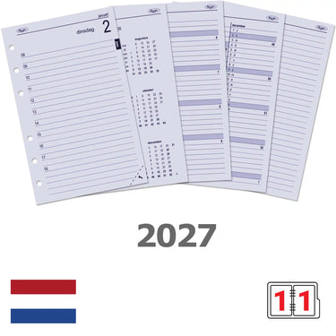 6221-27 150 x 95 mm Senior Agenda recharge quotidiennement NL 2027
